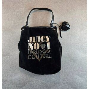 Juicy Couture No 1 Darling of Couture Drk Brown Velvet LG Hobo Shoulder Bag